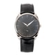 thumbnail image 3 of Vaca Piel Cuero Correa Relieve 17mm Cuero Reloj Correa con Resorte Barras, Negro, 3 of 6