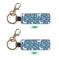 thumbnail image 2 of Wukai Poodle Dog Print Leather Car Keychain, Universal Key Fob Keychain, Leather Key Chain Holder for Men and Women,360 Degree Rotatable, 2 of 5