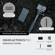 DJI Osmo Action 5 Pro Adventure Combo - Action Camera Waterproof with 4K UHD Video, 1/1.3 Sensor, Dual Screens, Stabilization, For Vlogging, Sports & Travel + 64GB Card & 50 Piece Accessory Kit