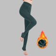 thumbnail image 2 of Womans Leggings Dqueduo Women's Fashion Solid Color Warm Thick Casual Comfortable Leggings Long Pants, 2 of 8