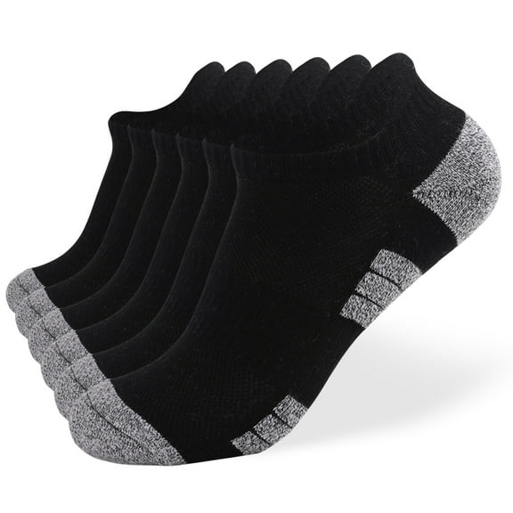 Anself 6 Pack Running Socks for Men Women Breathable Cushioned Athletic Ankle Socks Low Cut Socks Sport Hiking Running