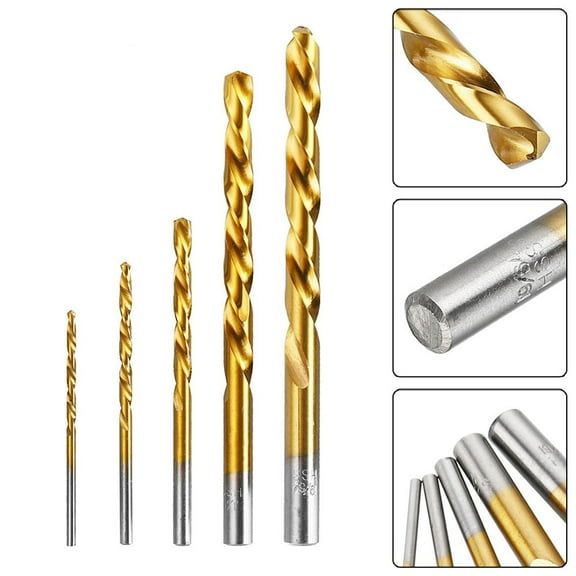 Left Hand Drill Bits Straight Shank Left Way HSS Drilling Tool 3.2-8.7mm
