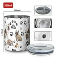 thumbnail image 4 of 12oz Coffee Tumblers Bulldog Dog and Footprints Stainless Steel Vacuum Insulated Travel Tumbler Coffee Cups Mug with Lid and Straw with Cleaning Brush for Cold & Hot Drinks, 4 of 5