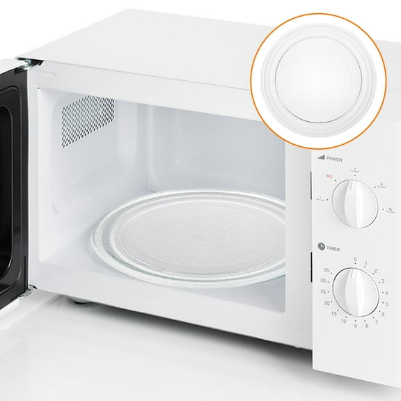 FOMIYES Microwave Turntable Plate 11.8In Round Glass Compatible with Microwaves 1Pack
