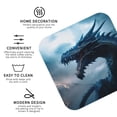 thumbnail image 4 of Pofeuu Blue Thunder Storm Dragon Print Leather Coasters Set of 6, Round Cups Mugs Mat Pad for Home Kitchen Heat Resistant Drink Coasters,Square, 4 of 7