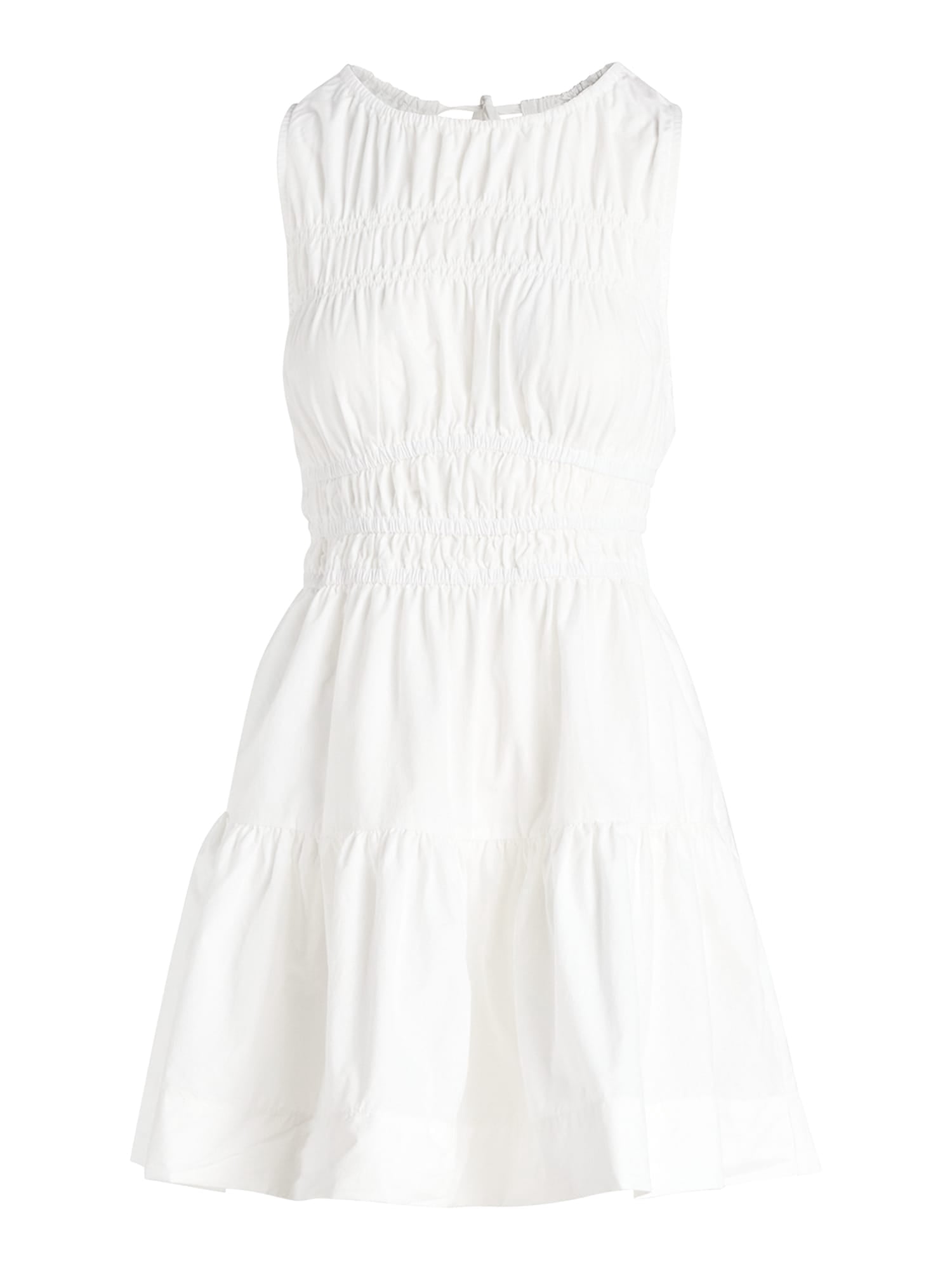 Free Assembly Women's Sleeveless Smocked Cotton Mini Dress with Back Tie, Sizes XS-XXL