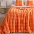 thumbnail image 4 of Soft Double-Sided Fleece Blanket, Warm Solid Color Throw Blanket for All Season Home Use - Orange, 4 of 6