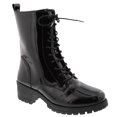 thumbnail image 1 of SNJ New Women's Lug Sole Platform Combat Ankle Bootie Lace up Side Zipper Bootie, 1 of 5