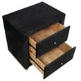 thumbnail image 3 of FOA Vriam 6pc Black Fabric Bed Set-Cal King+2 Nightstands+Chest+Dresser+Mirror, 3 of 11
