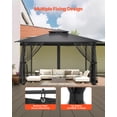 thumbnail image 3 of VEVOR Replacement Mesh Gazebo Netting Screen for 12x12x 7.5 ft Outdoor Patio, Net Only, 3 of 9