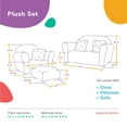 thumbnail image 6 of Plush Keet Children's Set Navy, Sofa Chair and Ottoman, 6 of 6