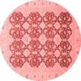 thumbnail image 1 of Ahgly Company Machine Washable Indoor Round Oriental Red Traditional Area Rugs, 5' Round, 1 of 4