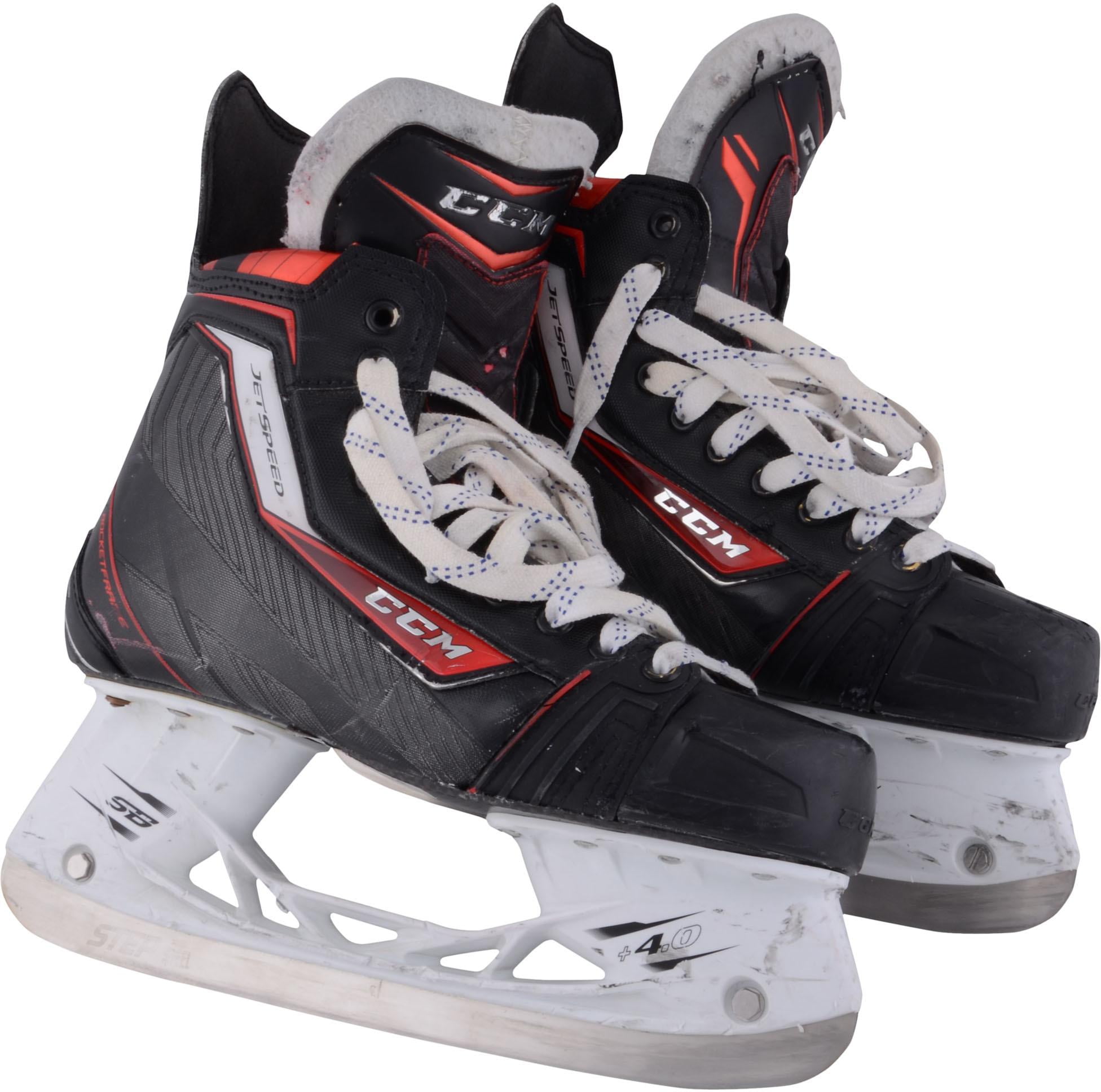 Jonathan Huberdeau Florida Panthers Game-Used Black and Red CCM Hockey Skates from the 2016-17 NHL Season Fanatics... by Fanatics Authentic