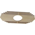 thumbnail image 2 of 22"W x 11"H x 5 3/4"ID x 1/4"T Chrysler Wood Fretwork Pierced Ceiling Medallion, Birch, 2 of 3