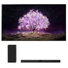 LG OLED77C1PUB 75" 4K UHD OLED C1 Series TV with an LG SN5Y 2.1 Ch DTS Virtual High Definition Soundbar and Subwoofer (2021)
