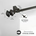 thumbnail image 5 of Kenney® Kendall 5/8" Standard Decorative Window Curtain Rod, 48-86", Oil Rubbed Bronze, 5 of 12