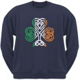 thumbnail image 1 of St. Patricks Day - Shamrock Knot Navy Adult Sweatshirt, 1 of 1