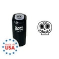 thumbnail image 6 of Sugar Skull Stamp / 2000 Plus Self Inking Teacher Stamper / 9/16" Candy Skull Halloween Black Imprint / Planner Worksheet Stamp, 6 of 6