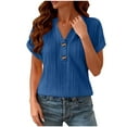 thumbnail image 1 of Womens 2026 Summer T Shirts Essential V Neck Tees Basic Solid Color Pullover Soft Short Sleeve Outfits Versatile Spring Clothing Classic Casual Shirts Everyday Comfort Clothes, 1 of 9
