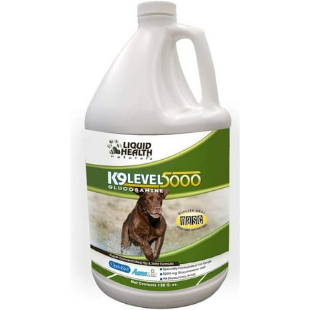 UPC: 0765462915285 | LIQUIDHEALTH K9 Glucosamine for Dogs Level 5000 Liquid Vitamin Joint Juice  128 Fl. Oz