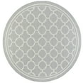 thumbnail image 3 of 6ft Round Water Resistant, Indoor Outdoor Rugs for Patios, Front Door Entry, Entryway, Deck, Porch, Balcony | Outside Area Rug for Patio | Gray, Geometric | Size: 5'3'' Round, 3 of 6