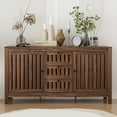 thumbnail image 2 of BARNUT Sideboard Buffet Cabinet with Storage,Farmhouse Wooden Buffet Table with Removable Shelf and Three Sliding Drawers,Espresso, 2 of 6