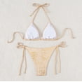 thumbnail image 4 of Dolkfu Cheeky Swim Suits Women Two Piece Sequin Bikini Sets Spaghetti Strap Tie Side Glitter Bathing Suits for Women S, 4 of 4