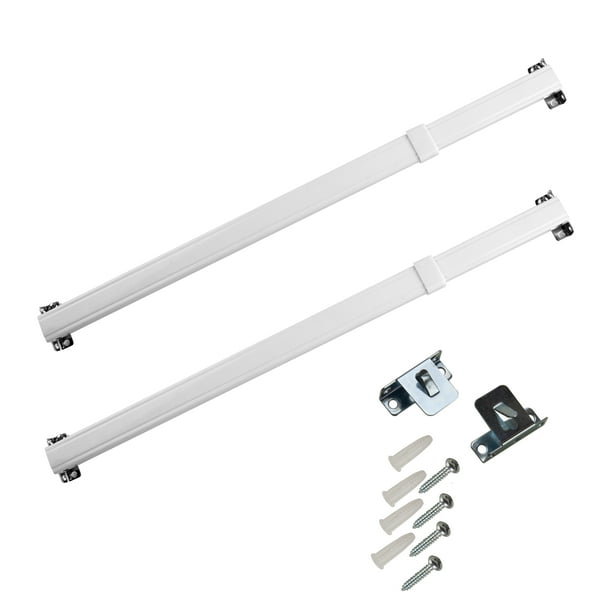 Flat Sash Rods Adjustable 20" to 36" (set of 2) White