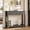 39"-Black, variant on Console Table with Charging Station, 2-Drawer Modern Sofa Table with Open Shelf, Entryway Accent Furniture for Living Room, Hallway, Study, Black Metal Legs, Black