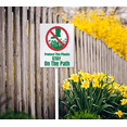 thumbnail image 3 of 8 x 12 inch Garden Stakes Protect The Plants - Stay On The Path Yard Sign Decorative Plant Stake Lawn Art Patio Decor Pathway Ornaments Indoor Outdoor Decoration, 3 of 5