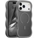thumbnail image 1 of Funda magnética para iPhone 17 Pro, compatible con MagSafe, diseño de marco ondulado transparente 2025, funda protectora de borde suave, bonita funda transparente mate a prueba de golpes, 1 of 6