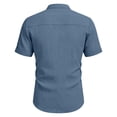thumbnail image 4 of CONZONE Mens Buttons Down Shirts Short Sleeve Shirts for Men Trendy Solid Color Slim Soft Lightweight Summer Tops, 4 of 7