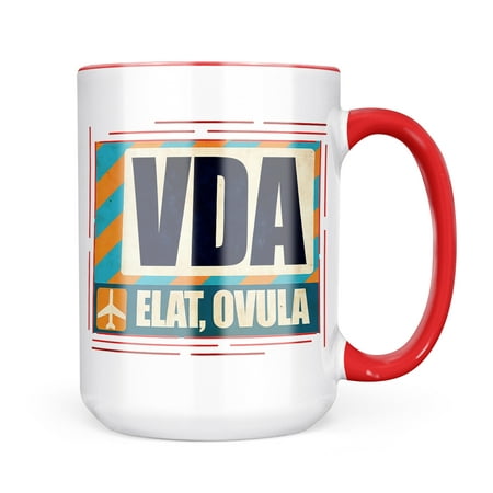 

Neonblond Airportcode VDA Elat Ovula Mug gift for Coffee Tea lovers