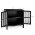 thumbnail image 4 of Giantex Console Cabinet, Kitchen Storage Cabinet w/Glass Door, Sideboard Console Table, Server Display Buffet Cabinet, Black, 4 of 10