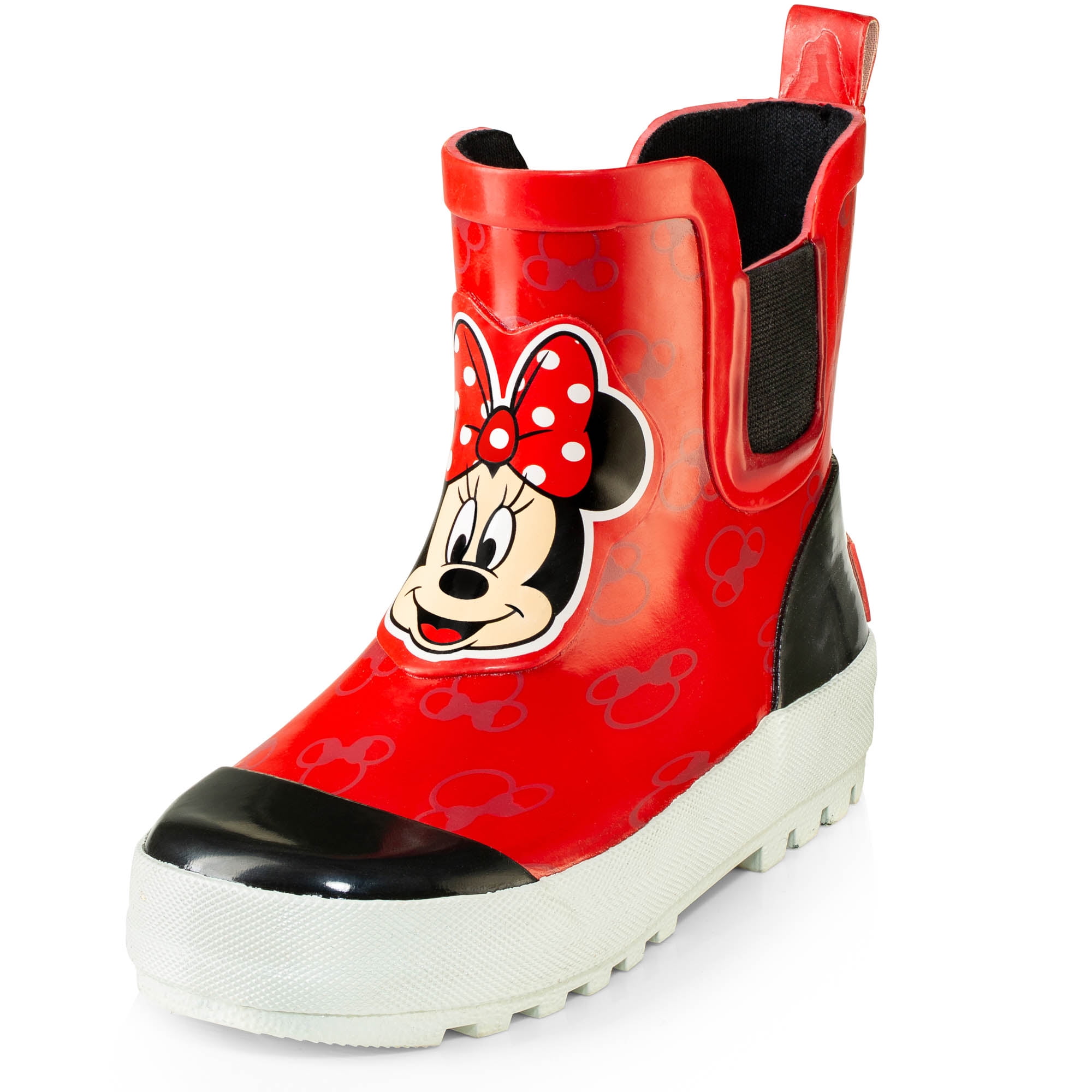 Disney Mickey and Minnie Mouse Mid Height Easy Slip-on Waterproof Rubber Boots -Boys and Girls - Many Sizes