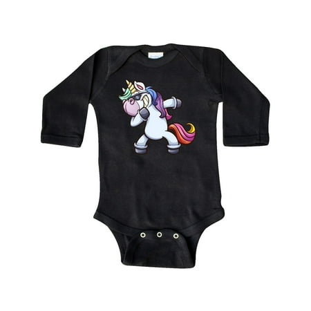 

Inktastic Dabbing Unicorn Gift Baby Boy or Baby Girl Long Sleeve Bodysuit