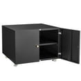 thumbnail image 4 of Garvee Mobile Metal Printer Stand with Storage - Rolling File Cabinet Table with Adjustable Shelf and Two Drawers - Office Furniture on Wheels for Home, Apartment, Dorm - Black, Small, 4 of 8