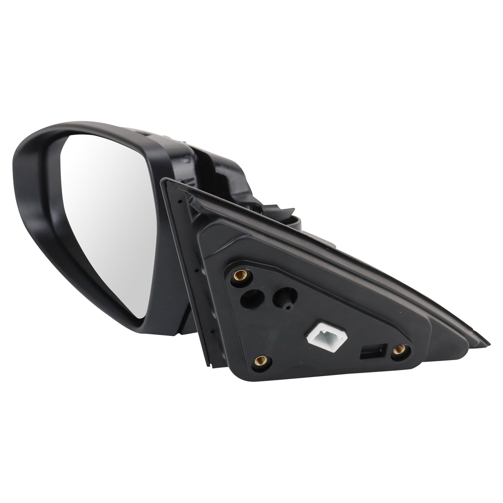 TRQ Driver Side Power Mirror Smooth Black Paint to Match Manual Fold Fits 2019-2023 Kia Forte KI1320226