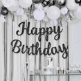 thumbnail image 4 of Banner de cumpleaños JHZMCRX Glitter Black Happy Birthday, 4 of 7