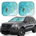 thumbnail image 1 of Vsdgher Tranquil Ocean Canoe Journey Print Car Windshield Sun Shade, Reflective Sunshade Window Sunshade Sun Visor Protector Fit for Cars,Trucks,SUVs-Medium, 1 of 6