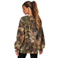 thumbnail image 2 of Yuyamidu Womens Deer Camo Hoodies Long Sleeve Casual Winter Fashion Tops, Size M, 2 of 7