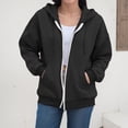 thumbnail image 4 of Godom Hoodies for Women Zip Up Hoodie Oversized Sweatshirt Fleece Jackets Fall Winter Coats 2025 Fashion, 4 of 7