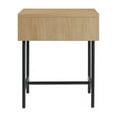 thumbnail image 4 of 18.5" Reeded 1-Drawer Wood Side Table - Coastal Oak / Black, 4 of 5