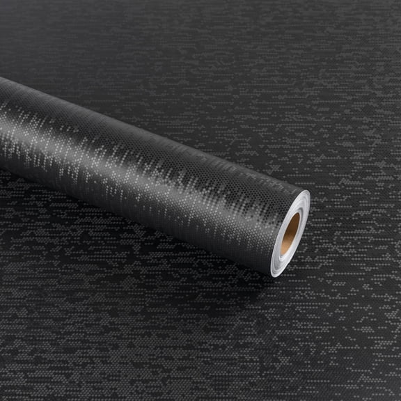 Abyssaly Black Peel and Stick Wallpaper 17.3" x 118", Removable Self-Adhesive Vinyl Wall Paper for Home and Room Decoration