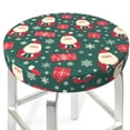 thumbnail image 3 of Gukieu Santa Claus Print Round Chair Cover, Dust-proof and Non-slip Bar Chair Protective Cover, Suitable for Bars, Restaurants, Offices-12 inch, 3 of 7