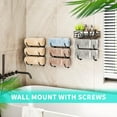 thumbnail image 6 of 9-Tier Over The Door & Wall Mount Towel Storage Organizer with Metal Shelf Basket for Small Bathroom, Camper, RV - Black, 6 of 8