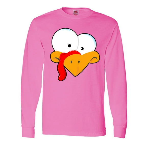 Inktastic Thanksgiving Goofball Turkey Face Long Sleeve T-Shirt