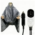thumbnail image 4 of DAMAI 12V Heated Blanket for Car Plug in Heating Throw Flannel 39x30" Small Electric Car Blankets with Timer 9 Fast Heating Modes Travel Portable Heated Throw Blanket for Cars Truck SUV RV (Gray), 4 of 9