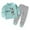 Sky Blue, variant on felwors Toddler Toddler Boys Pajamas Long Sleeve Crew Neck Cartoon Printing Top and Pants PJ Set Sleepwear Boys Outfits Sets (Green,3-6 Months)