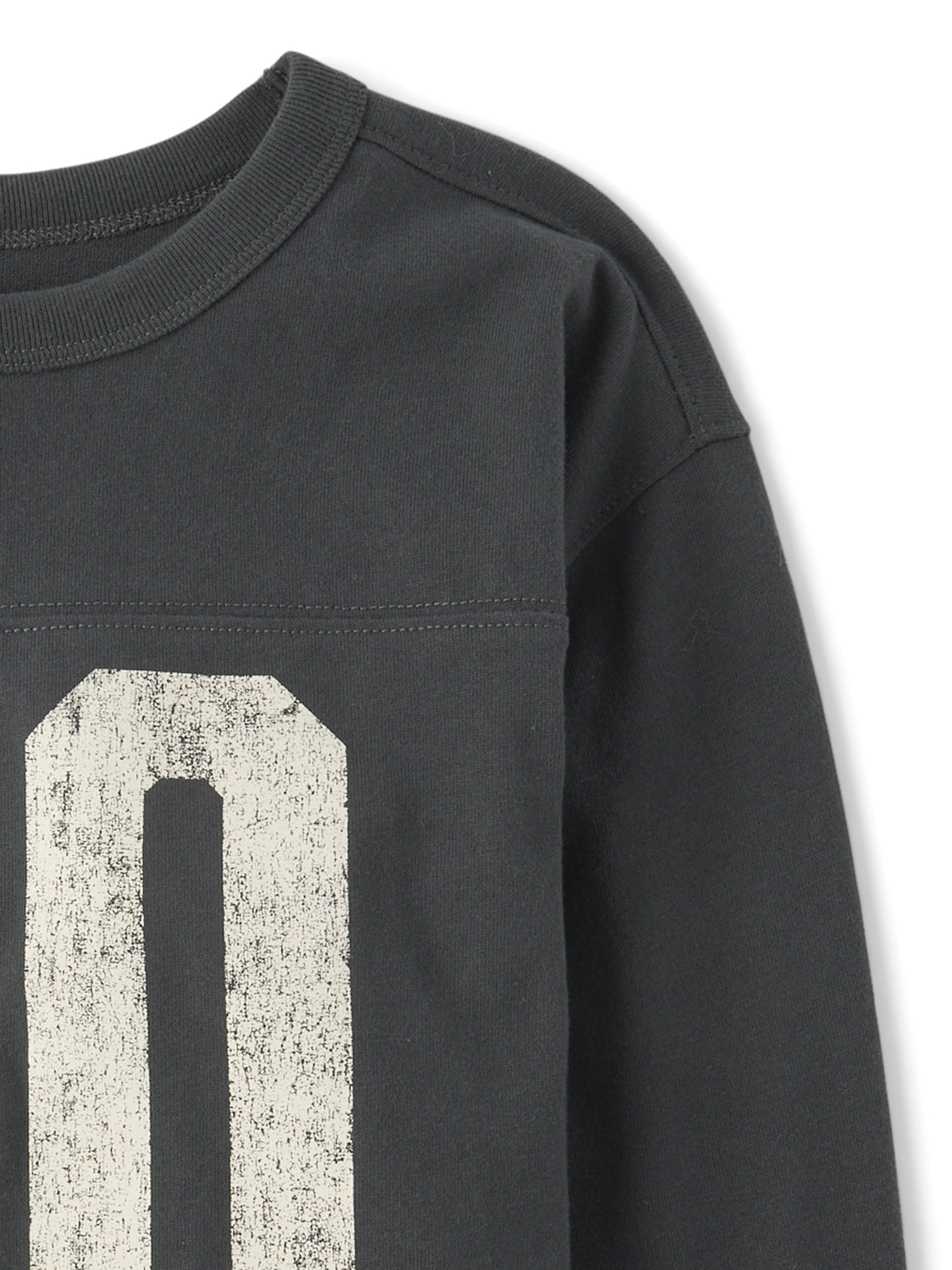 The Children's Place Boys Long Sleeve Varsity Sueded Top, Sizes XS-XXL